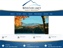 Tablet Screenshot of mountainlakesfamilydentistry.com